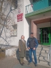 Dyrektor Technikum Leśnego w Brynku oraz dr inż. Bartosz Bułaj przed rozpoczęciem lekcji akademickiej